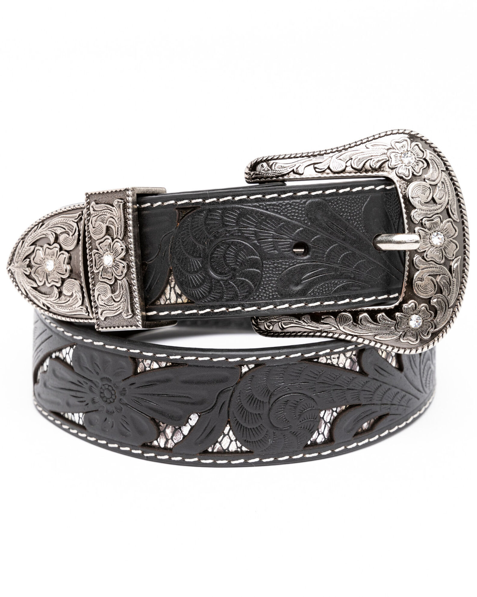 Black western store belt womens