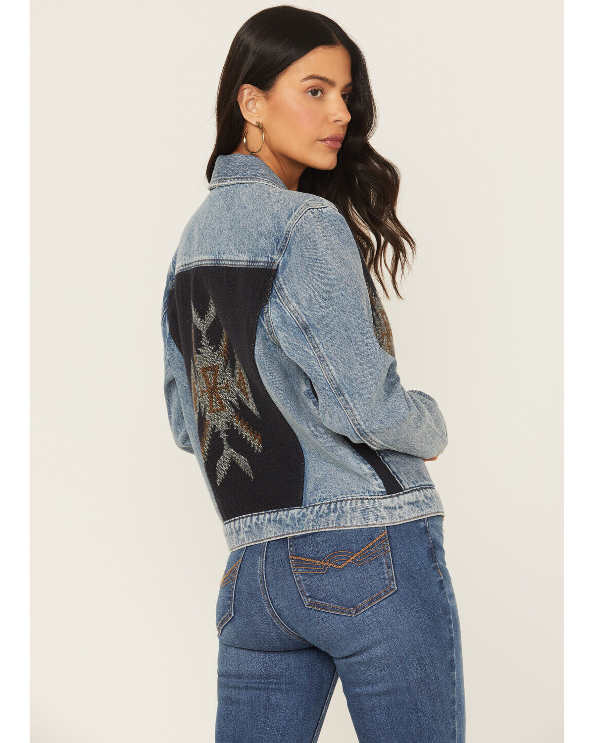 Image #4 - Idyllwind Women's Mallard Denim and Blanket Mix Jacket, Medium Wash, hi-res