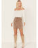 Image #1 - Sadie & Sage Women's Washed Corduroy Mini Skirt, Brown, hi-res