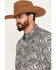 Image #2 - Cody James Men's Mamba Paisley Print Long Sleeve Western Snap Shirt, Black, hi-res