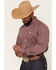 Image #2 - Cinch Men's Geo Print Long Sleeve Button-Down Stretch Western Shirt, Pink, hi-res