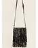 Image #2 - Idyllwind Women's Camarillo Metallic Fringe Suede Crossbody Bag, Black, hi-res