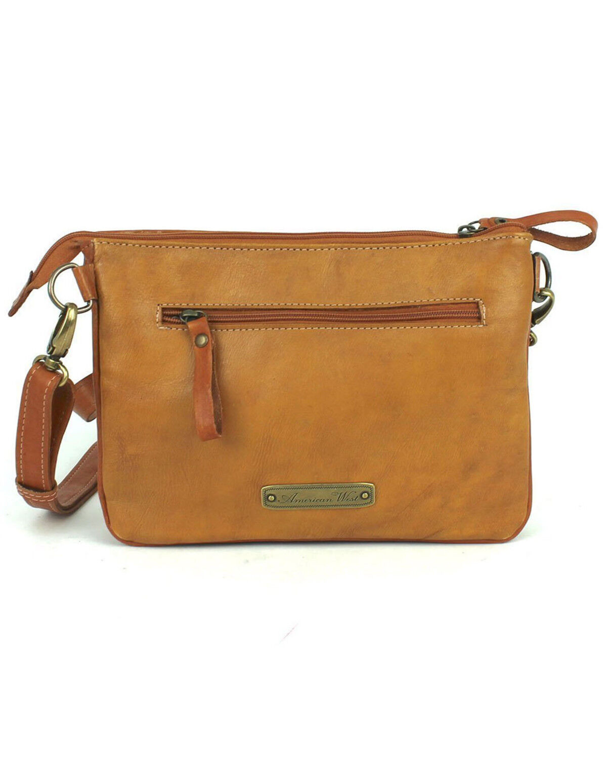 Image #2 - American West Women's Texas Rose Crossbody Bag, Tan, hi-res