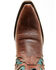 Image #6 - Circle G Women's Inlay Western Booties - Snip Toe, Brown, hi-res
