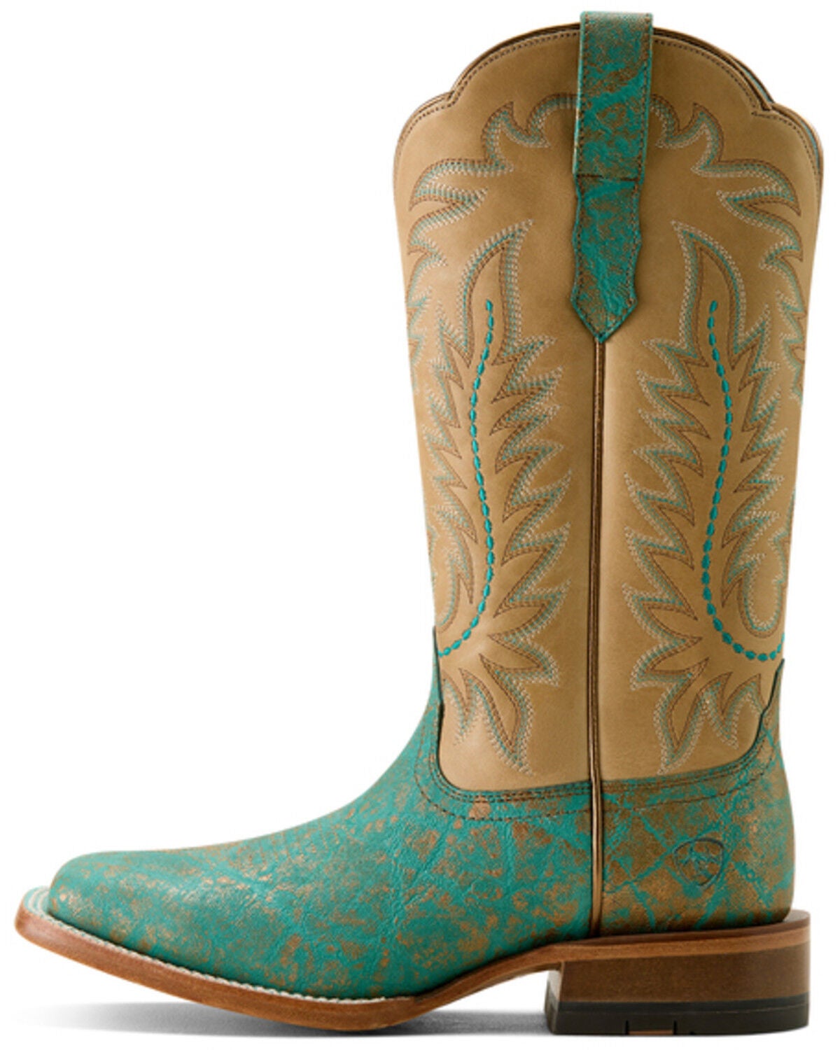 Image #2 - Ariat Women's Frontier Lily Elephant Print Western Boots - Broad Square Toe, Ivory, hi-res