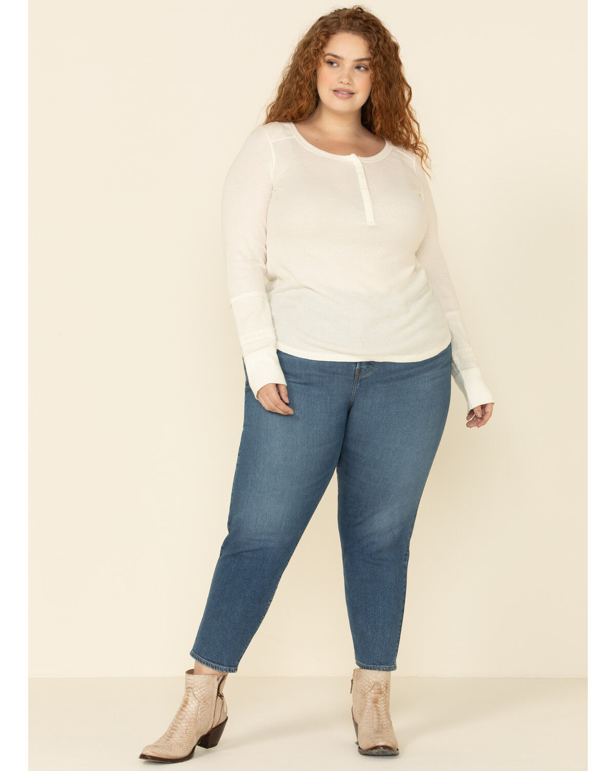 Image #1 - Levi's Women's Moleskin High Rise Wedgie Skinny Jeans - Plus, Blue, hi-res