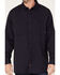 Image #3 - Hawx Men's FR Vented Solid Long Sleeve Button-Down Work Shirt, Navy, hi-res
