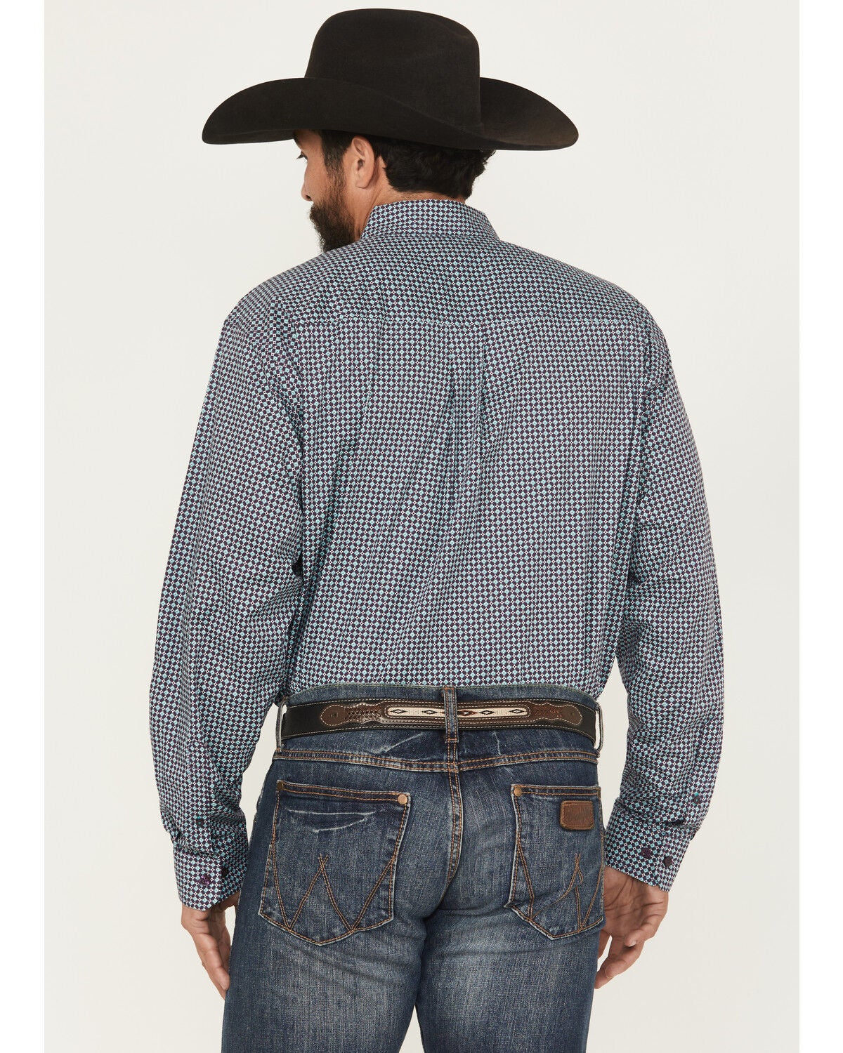 Image #4 - Cinch Men's Floral Geo Print Long Sleeve Button-Down Stretch Western Shirt, Purple, hi-res