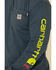 Image #4 - Carhartt Men's M-FR Midweight Signature Logo Long Sleeve Work Shirt - Big, Dark Blue, hi-res