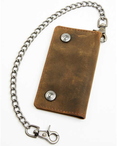 Brothers and Sons Men's Chain Wallet, Brown, hi-res