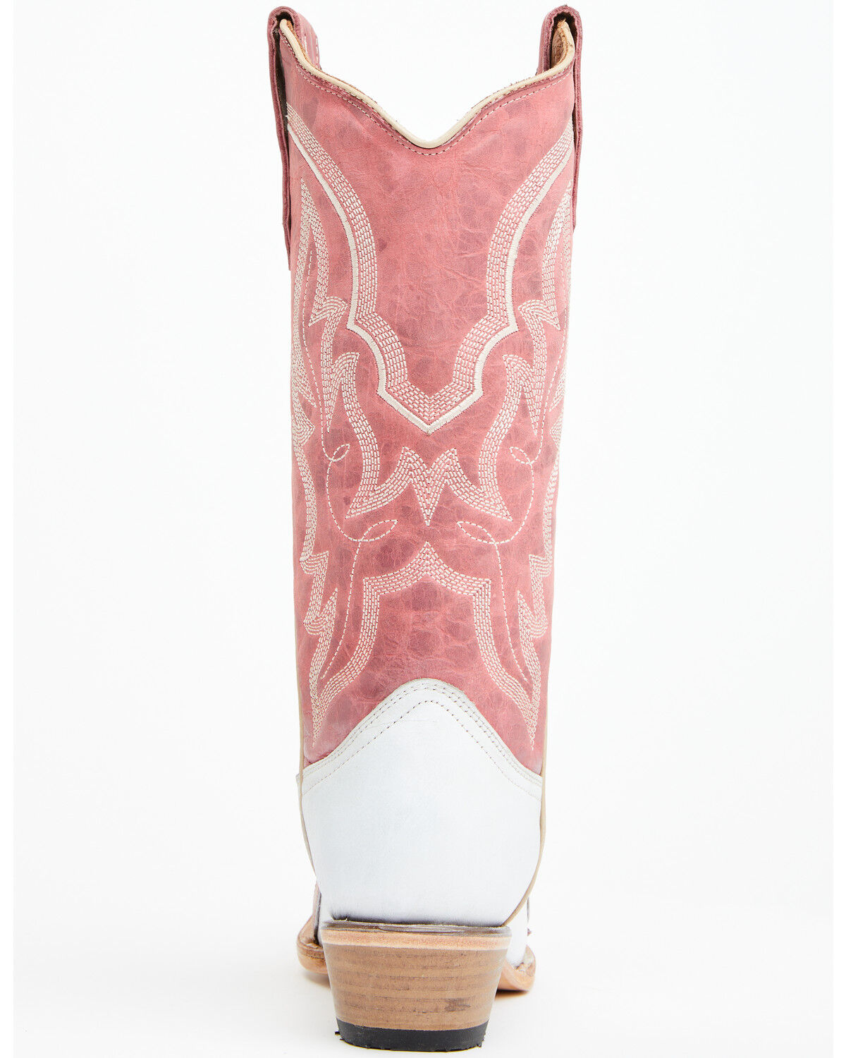 Image #5 - Circle G Women's Wingtip Overlay Western Boots - Snip Toe, Pink, hi-res