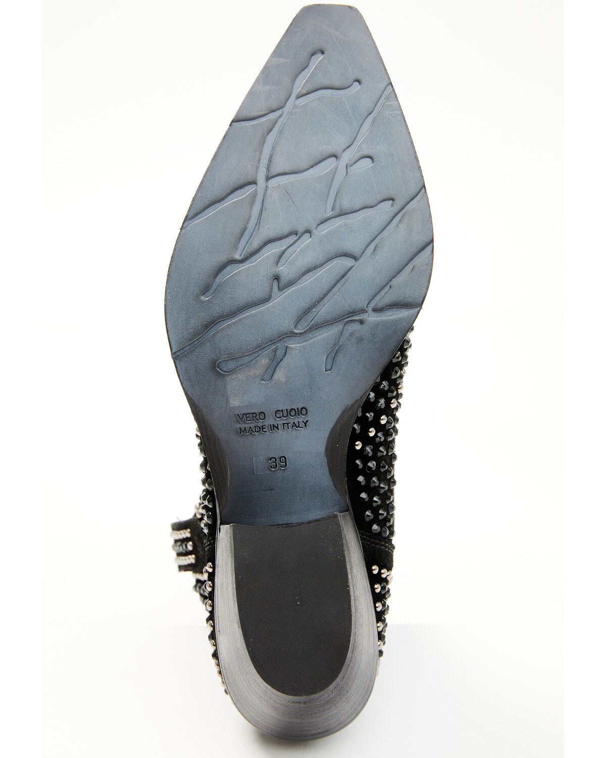 Image #7 - Italian Cowboy Women's Astra Studded Fashion Booties - Snip Toe, Black, hi-res
