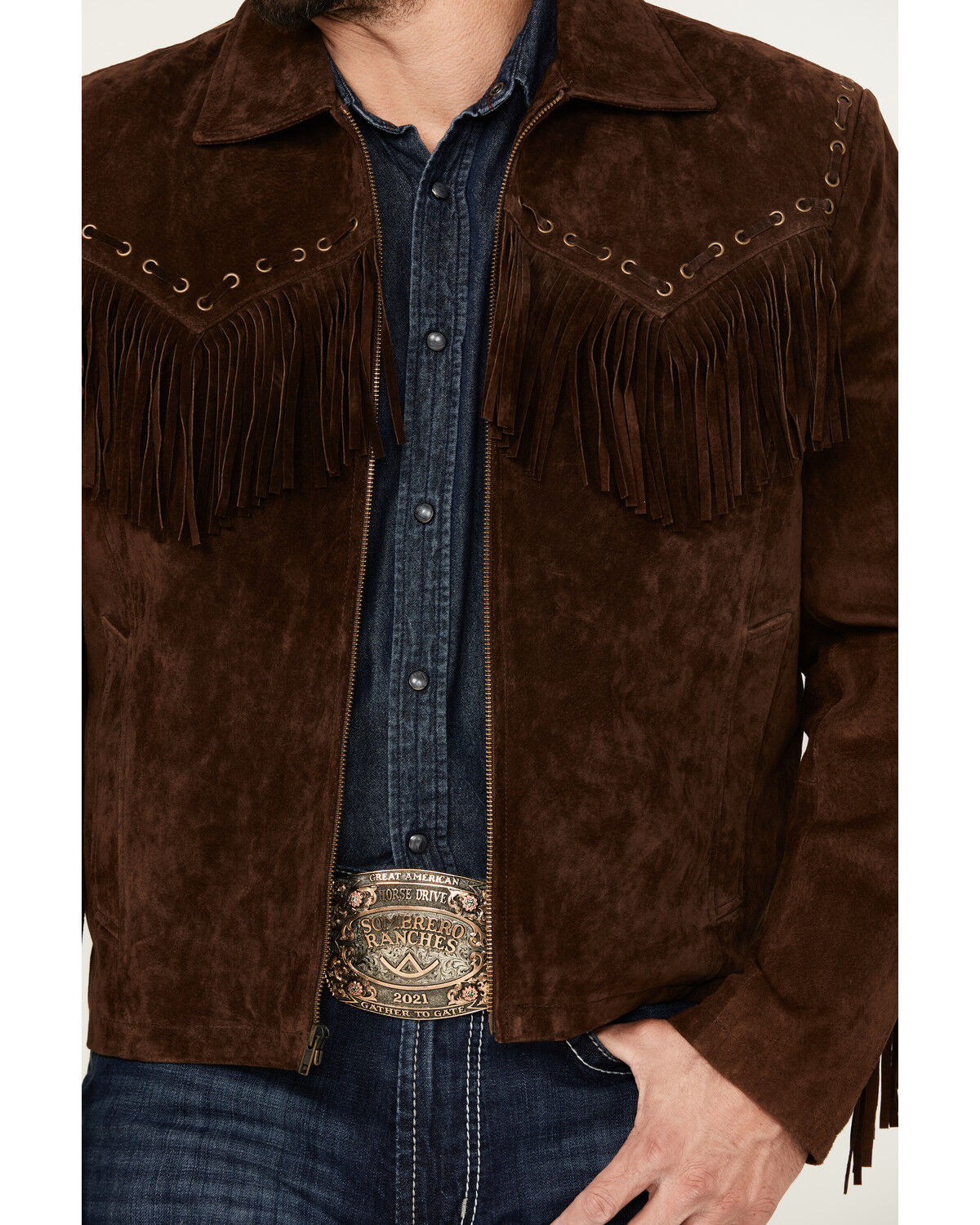 Image #3 - Scully Men's Leather Fringe Jacket, , hi-res