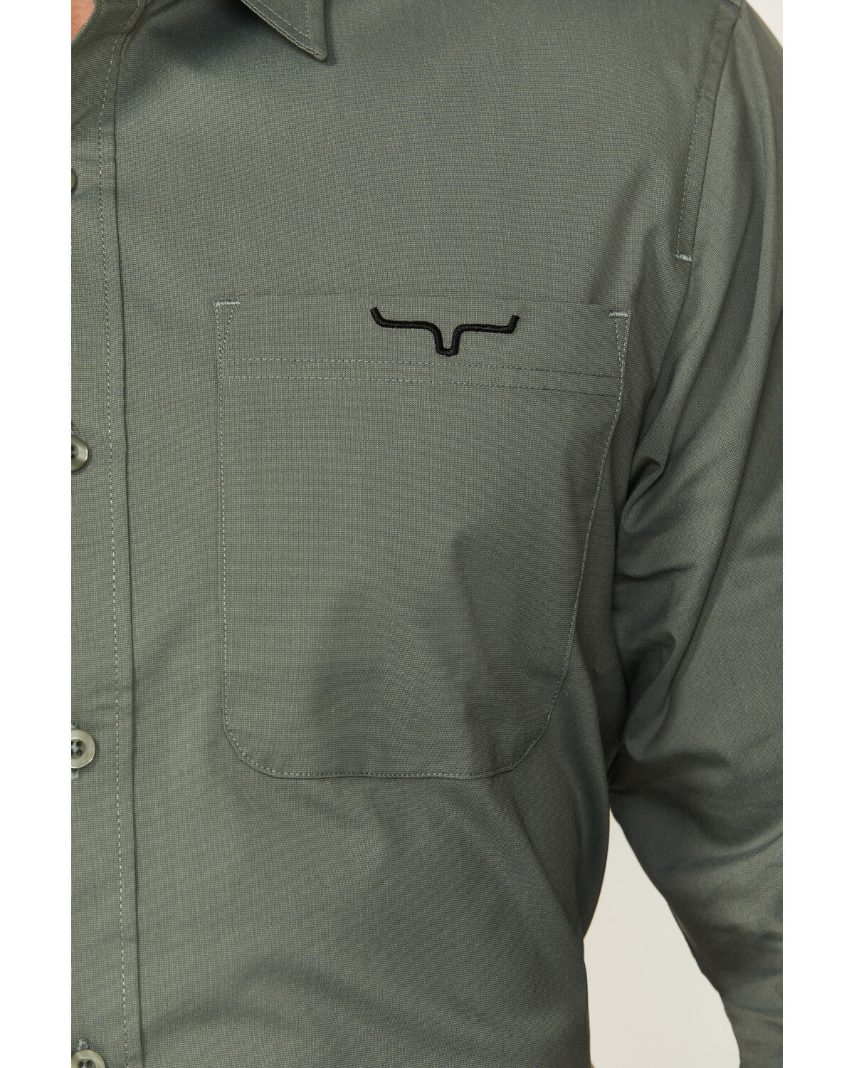 Image #3 - Kimes Ranch Men's Linville Long Sleeve Button-Down Performance Shirt, Light Blue, hi-res