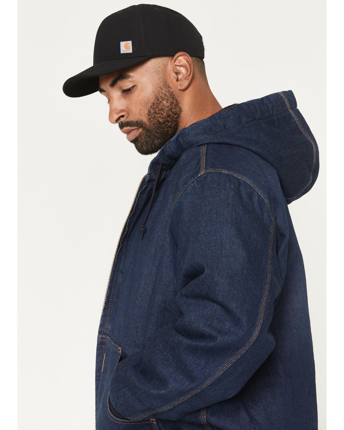 Carhartt Men's Loose Fit Denim Active Hooded Jacket - Country