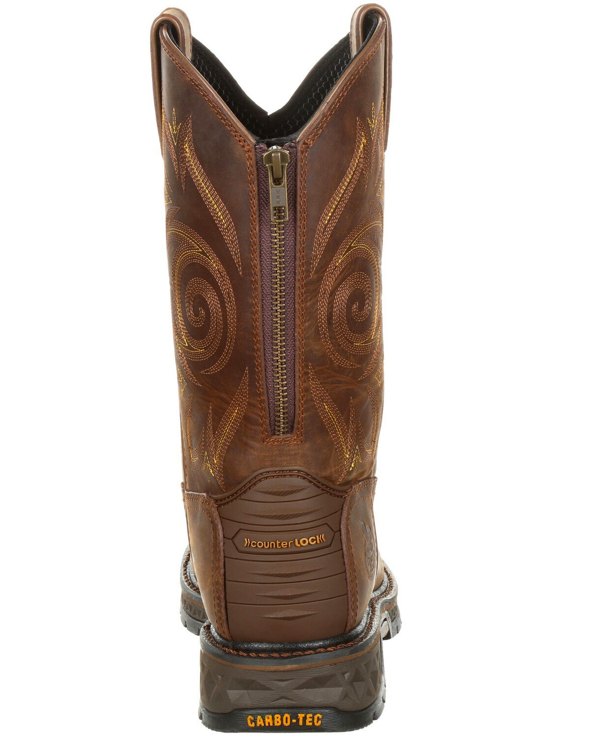 Image #4 - Georgia Boot Men's Carbo-Tec LT Waterproof Work Boots - Composite Toe, Brown, hi-res