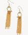 Image #1 - Shyanne Women's Western Muse Horse Bit Chain Fringe Earrings, Gold, hi-res