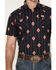 Image #3 - Panhandle Men's Geo Print Short Sleeve Snap Western Shirt, Black, hi-res