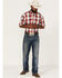Image #2 - Roper Men's Liberty Bell Large Apple Plaid Short Sleeve Button Down Western Shirt , Red, hi-res