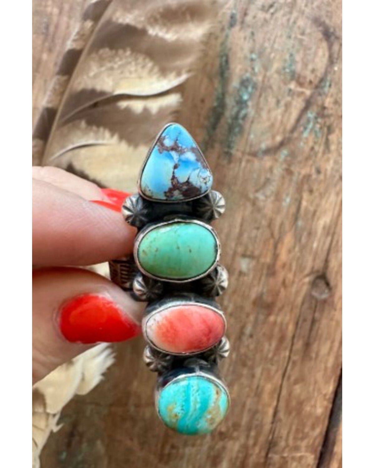 Image #2 - Cinnabar Ranch Co Women's Multistone Statement Ring, Turquoise, hi-res