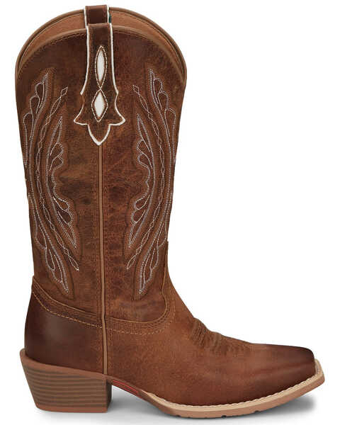 Image #2 - Justin Women's Rein Waxy Western Boots - Square Toe, Brown, hi-res