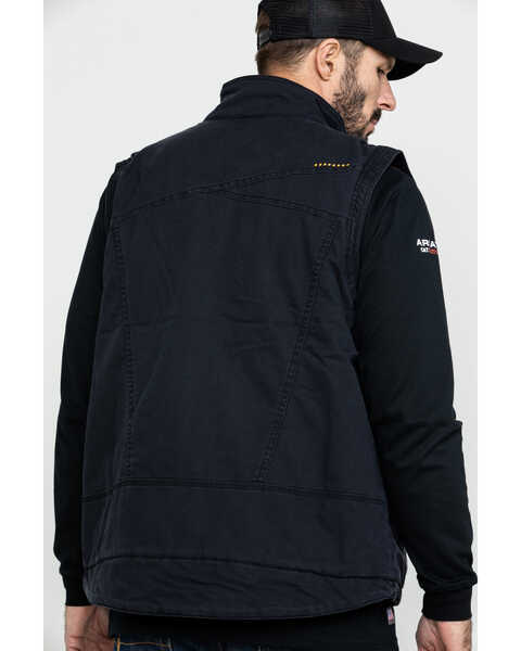 Image #2 - Ariat Men's Rebar Washed Dura Canvas Insulated Work Vest , Black, hi-res