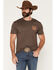 Image #2 - Ariat Men's Logo Patriotic Badge Short Sleeve Graphic T-Shirt, Brown, hi-res
