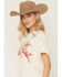 Image #2 - Shyanne Women's Bootstitch Yoke Short Sleeve Graphic Tee, Cream, hi-res