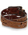 Shyanne Women's Floral Filigree Western Belt, Tan, hi-res