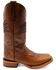 Image #2 - Ferrini Men's Patriot Western Boots - Broad Square Toe, Honey, hi-res