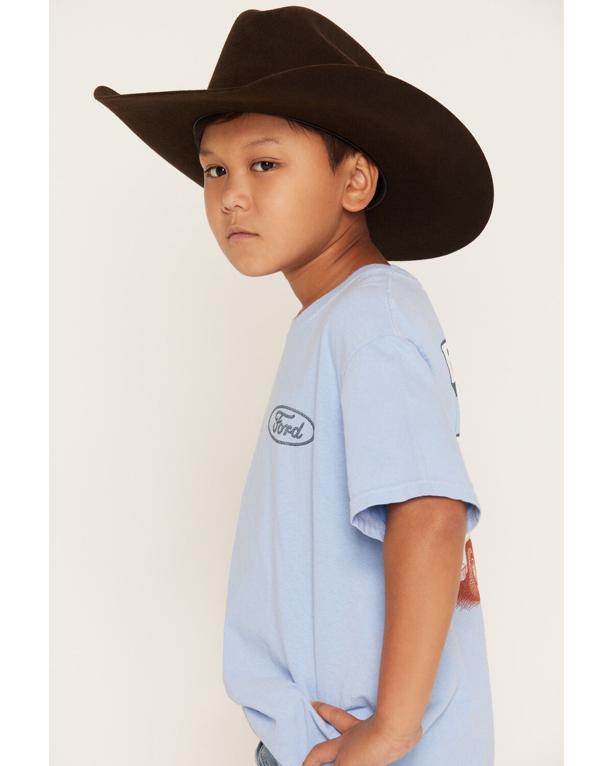Image #2 - Merch Traffic Boys' Built Ford Tough Short Sleeve Graphic T-Shirt, Blue, hi-res