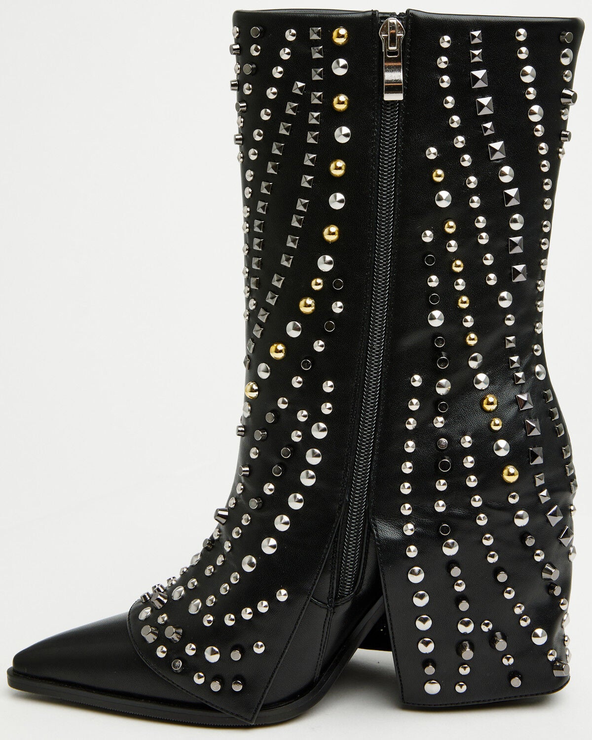 Image #3 - Azalea Wang Women's Hematine Studded Fashion Boots - Snip Toe, Black, hi-res