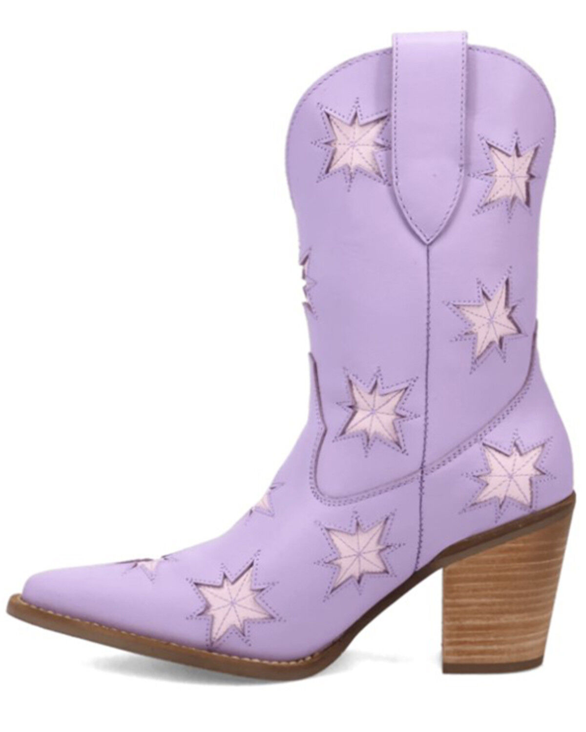 Image #3 - Dingo Women's Starburst Western Booties - Round Toe, Purple, hi-res