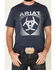 Ariat Men's Heather Navy Shade Logo Graphic T-Shirt , Navy, hi-res