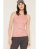 Image #1 - Carhartt Women's Tencel Series Solid Fitted Ribbed Work Tank Top, Rose, hi-res