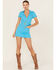 Image #1 - Show Me Your Mumu Women's Belted Mini Dress, Blue, hi-res