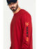 Hawx Men's FR Logo Long Sleeve Work T-Shirt - Tall , Red, hi-res