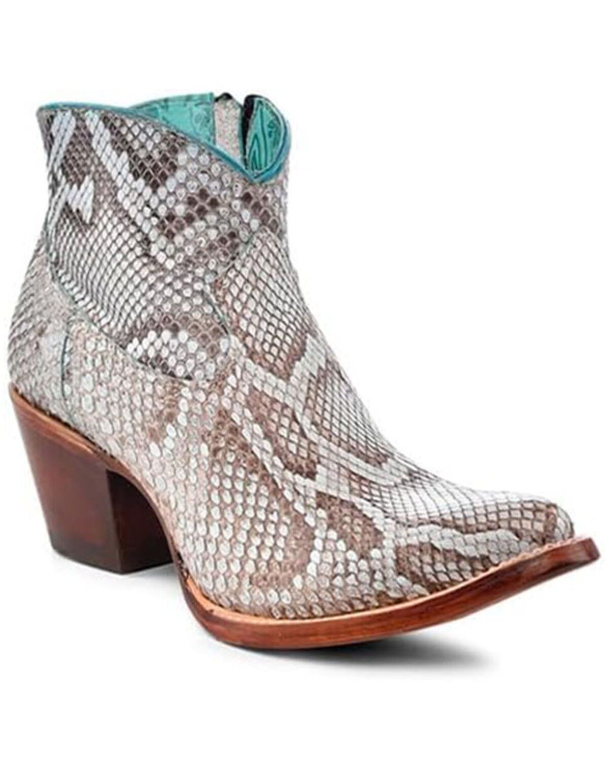 Image #1 - Corral Women's Exotic Python Western Boots - Round Toe, Blue, hi-res