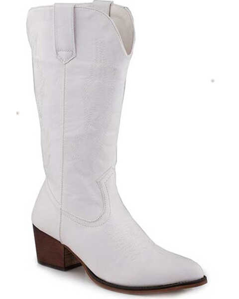 Roper Women's Nettie Western Performance Boots - Round Toe, White, hi-res