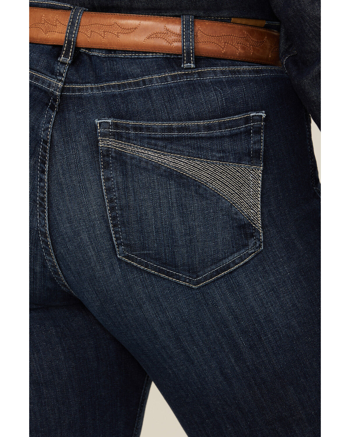 Image #4 - Ariat Women's Dark Wash Mid Rise Angela Trouser Jeans - Plus, Dark Wash, hi-res
