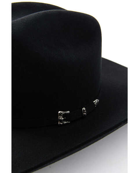 Image #2 - Serratelli Men's 20X Abilene Black Self Buckle Band Fur-Felt Western Hat , Black, hi-res