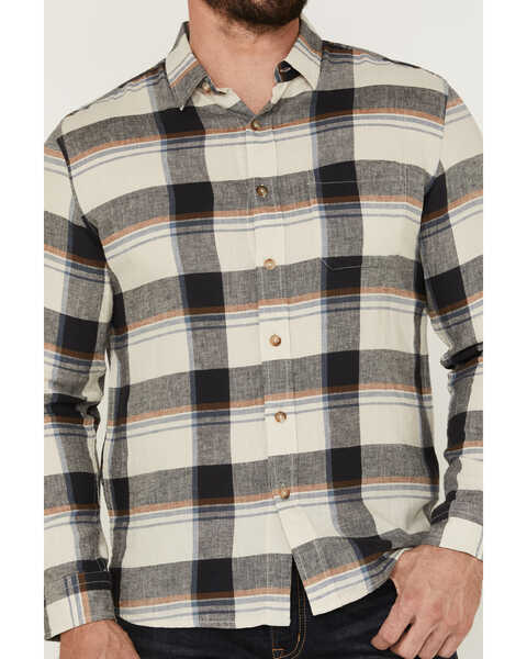 Image #3 - Pendleton Men's Linen Large Plaid Long Sleeve Button Down Western Shirt  , Grey, hi-res