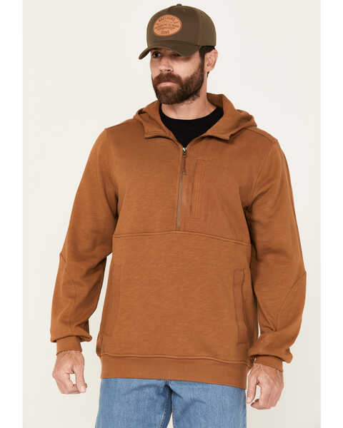 Brothers and Sons Men's Hardin French Terry Hooded Zip Sweatshirt, Rust Copper, hi-res