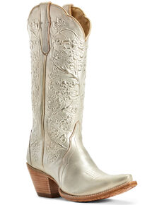 Ariat Women's Platinum Gold Western Boots - Snip Toe, Beige/khaki, hi-res