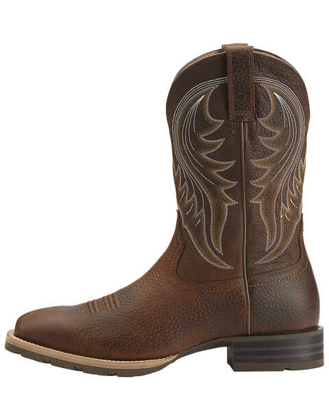 Image #4 - Ariat Men's Hybrid Rancher Western Performance Boots - Broad Square Toe, Brown, hi-res
