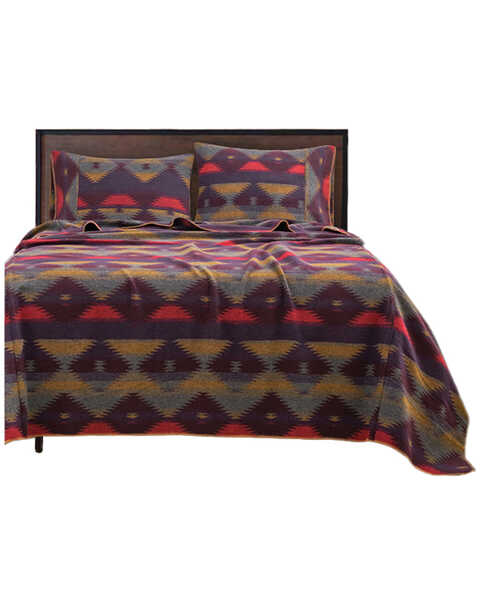Image #1 - HiEnd Accents 2pc Gila Wool Blend Blanket Set - Twin, Multi, hi-res