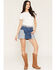 Image #1 - Wrangler Women's Carpenter Mini Skirt, Blue, hi-res