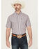 Image #1 - Ariat Men's Roy Plaid Print Short Sleeve Button-Down Western Shirt, Grey, hi-res