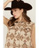 Image #2 - Hooey Women's Southwestern Print Sherpa Lined Vest, Tan, hi-res