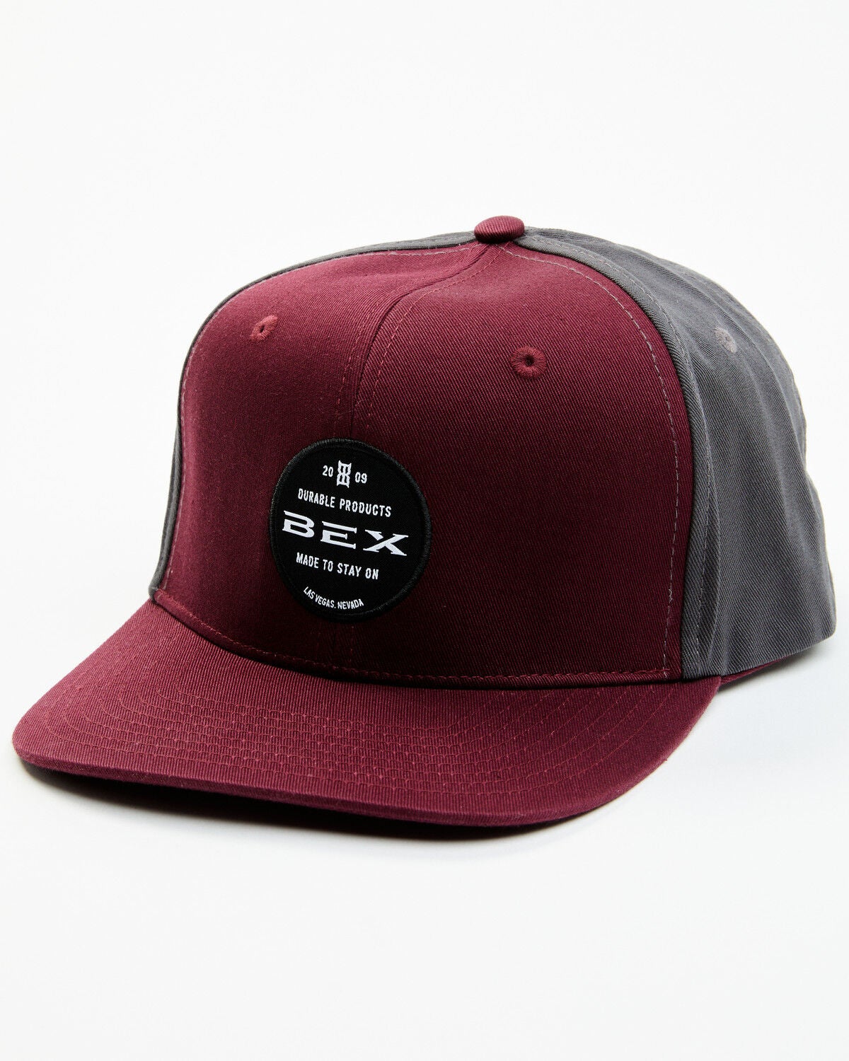 Bex Men's Colair Round Patch Ball Cap, Burgundy, hi-res